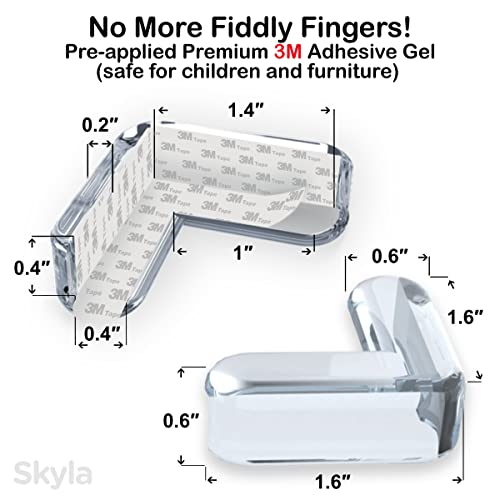 Clear-Edge-Bumpers-12-Pack-by-Skyla-Homes-Safe-3M-Adhesive-Corner-Guards-for-Table-Corners-Safety-High-Resistant-Furniture-Baby-Protectors-Child-Proof-Plastic-Cushion