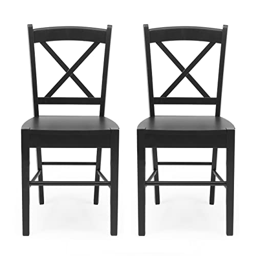 Homely Sillas Golf, Pack De 2 Sillas, Sillas De Comedor, Sillas De Cocina, Diseño Clásico, Estructura De Madera, Respaldo Y Asiento De Mdf, De 40x44x85 Cm, Altura Del Asiento 45 Cm, Color Negro Homely Sillas Golf, Pack De 2 Sillas, Sillas De Comedor, Sillas De Cocina, Diseño Clásico, Estructura De Madera, Respaldo Y Asiento De Mdf, De 40x44x85 Cm, Altura Del Asiento 45 Cm, Color Negro