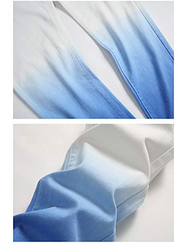 Men's Gradient Color Stretch Dnim Jeans4