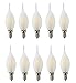 Produktbild 10er Pack, Dimmable AC 220V E14, LED Filament Glühfaden Fadenlampe Glühlampe, 6W LED Matt Kerzen Glühbirnen, 60W Glühlampen Ersatz, 360°Abstrahlwinkel, Warmweiß