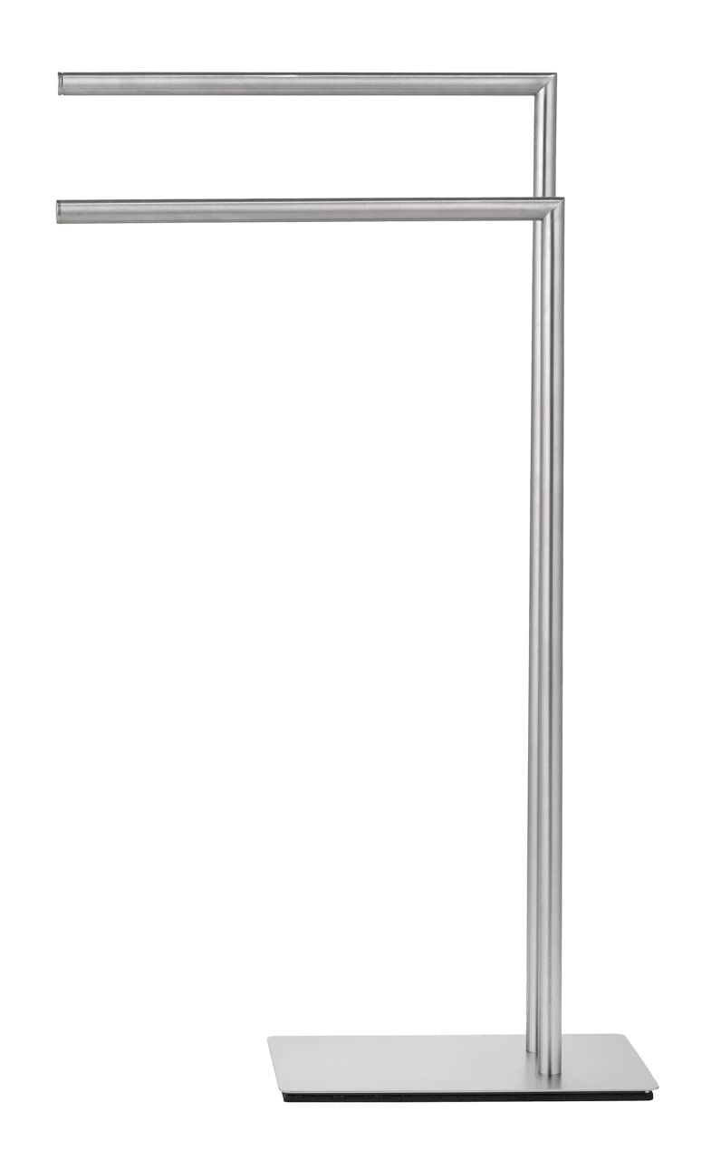 WENKO Wieszak na ręczniki Recco stal szlachetna satynowana, wolnostojący wieszak na ręczniki lub wieszak na ubrania, nierdzewny, 48 x 80,5 x 20 cm