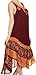Sakkas A900 Batik Flower Caftan Tank Dress/Cover Up - Chocolarte Gold - One Size