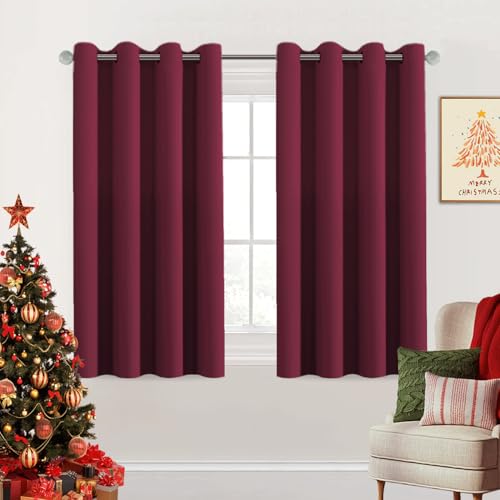 H.VERSAILTEX Premium Blackout Thermal Insulated Room Darkening Curtains for Bedroom/Living Room - Classic Grommet Top (2 Panels, Bronze Green, 52 Inch by 54 Inch)