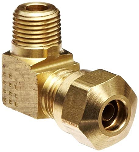 Image of EATON Weatherhead 1469X4 Air Brake Tubing, 90 Degree Elbow, Male Elbow to Male Pipe Thread, 1 /4 inch Tube OD, 1 /8 inch Male Pipe Thread