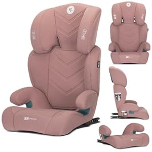Lorelli Auto Kindersitz GT Speed mit Isofix, i-Size 100-150 cm, Mitwachsender Autositz für Kinder, Babysitz, Autokindersitz, Verstellbare Kopfstütze, Rosa