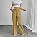 Womens Suit Pants Casual Lightweight Fashion Basics Classic Outfits Business High Waist Loose Fit Straight Wide Leg Trousers（2-Bronze,X-Large）