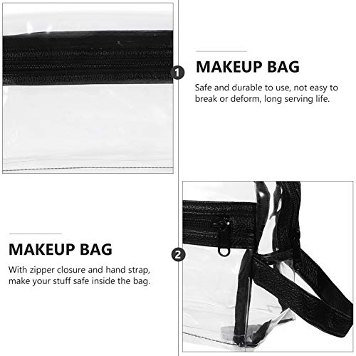 Minkissy Bolsa de Cosméticos Portátil Bolsa de Maquiagem de Plástico Transparente Capa de Cosméticos