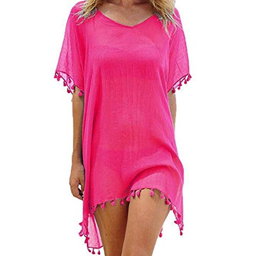heekpek Copricostume Mare Donne Chiffon Nappa Tunica Caftano Costume da Bagno Abito da Spiaggia Copricostumi e Parei Bikini Beach Cover up Estate Beachwear