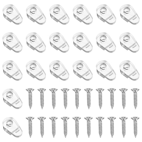 Glass Clamp 200Pcs Clear Plastic Holder Mirror Mounting Clips Tool Buckle for Railing Stairs Glass Wall
