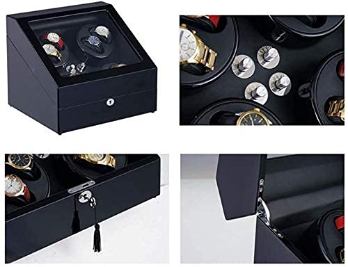 Boîte à Montres Boîte de Rangement pour Montres Remontoirs pour 8 Montres automatiques Noir