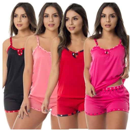 Kit 4 Baby Doll Short e Camiseta Confortavel Verão Macio Suave (as2, alpha, l, regular, regular, Sortida)