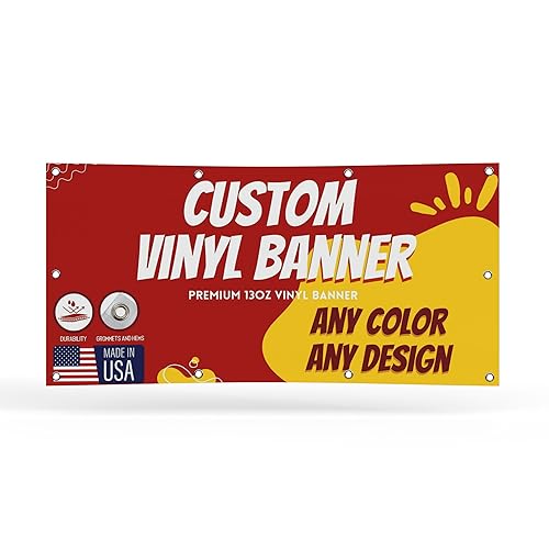 Personalized Custom Vinyl Banner Printing Indoor or Outdoor use Printed Business Event Birthday Party Large Custom Vinyl Banner for Party Decoration