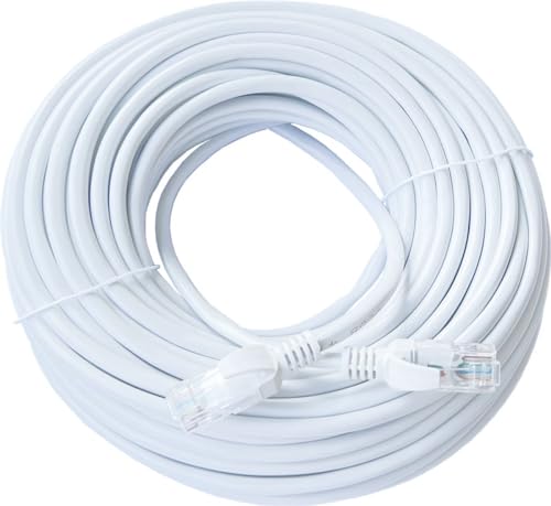 Cable de Internet 30 metros CAT6 UTP RJ45 Blanco Cable LAN Patch Cable de red Cable Ethernet Cable Ethernet Cables de red Cable de internet Cable de conexión Cables de internet Red 1000 mbps 250 MHz