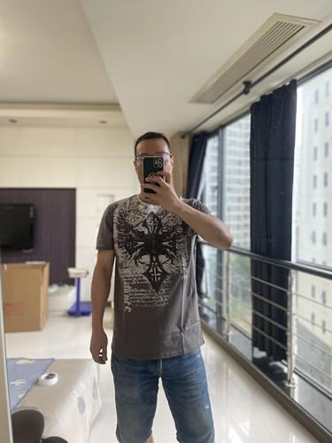 Men's Y2K Vintage T-Shirt Gothic Cross Graphic Print T-Shirt Round Neck Short Sleeve Tops4