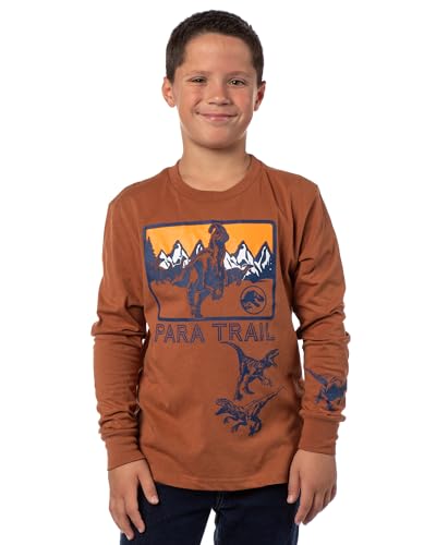 Jurassic World Boys' Dominion Para Trail Long Sleeve Graphic Print T-Shirt