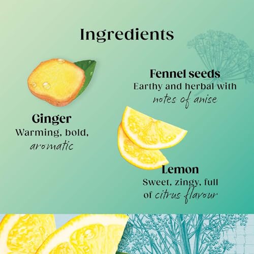 Twinings Superblends Detox - Lemon, Ginger & Burdock Root Herbal Tea Infusion with Fennel & Selenium, 80 x Biodegradable Tea Bags