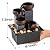 Tabletop Fountain 4 Level Small Waterfall Fountain Indoor Relaxing Water Feature Meditation Fountain for Home Office Bedroom Decoration Including LED Color Lighting and Natural Rocks