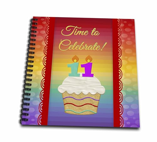 Livre d'invitation cupcake bougies pour fêter l'anniversaire de 11 ans