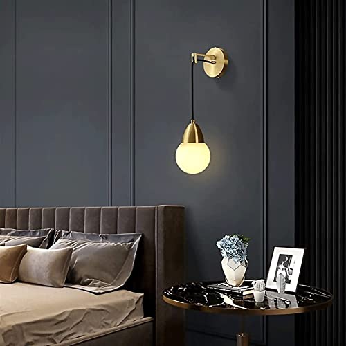 Aplique de pared de mármol y latón para decoración de interiores WQHPLMD 5