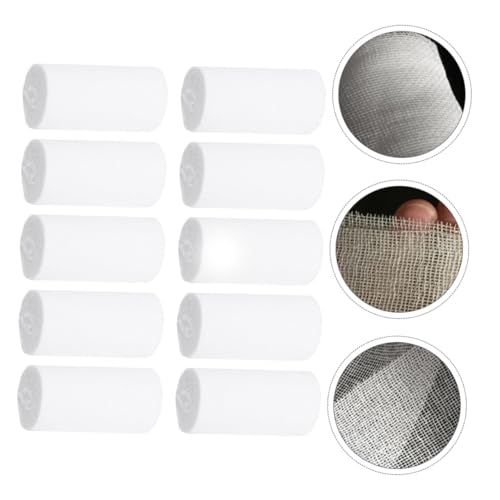 Rollo de gasa desechable 10 piezas blanco para entrenamiento de cuidado de heridas miniatura 5