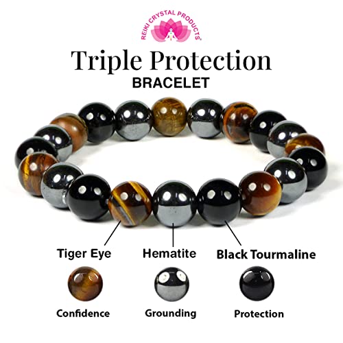 Image of Reiki Crystal Products Certified Natural Crystal Stone Round 10 mm Beads Bracelet for Men and Women | Reiki Charged Gemstone Jewellery Bracelet| Multiple Stone Variants Available