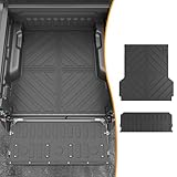 powoq Truck Bed Mat Compatible with 2022-2025 Ford Maverick Tailgate Mat Truck Bed Liner Tailgate Protector All Weather Replacement for 2022-2024 2025 Ford Maverick Accessories(Bed Mat+Tailgate Mat)