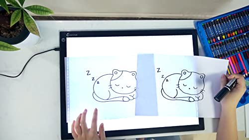 Tablette lumineuse dessin A3 rétroéclairée Type-C intensité ajustable - 6