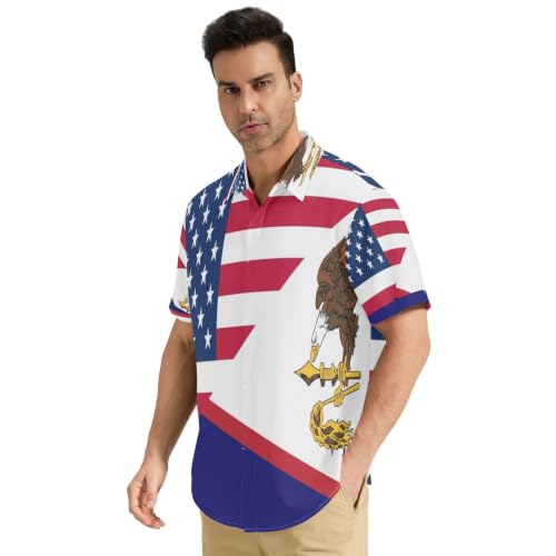 Chemise homme légère et respirante design USA Samoa taille S