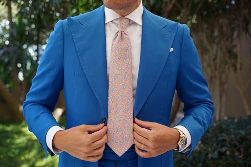 Image of OTAA Floral Necktie Casual Ties for Men - Perfect Neck Tie for Groomsmen Wedding Ties or Formal Occasions