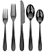 Black Silverware Set, Flatware Set 20 Piece Stainless Steel Cutlery Mirror Polished Utensil Tableware Sets, Include Knife Fork Spoon for Kitchen Service for 4