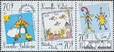 2000 dessins scolaires. Prophila Collection Nouvelle-Calédonie 1223-1225 3 bandes (sortie complète). MNH 2000 dessins scolaires (timbres pour collectionneurs)