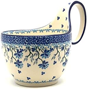 Polish Pottery Loop Handle Bowl - Clover Field
