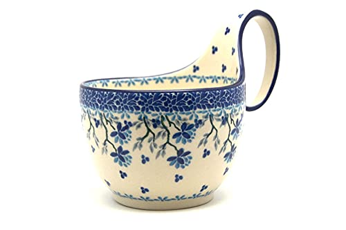 Polish Pottery Loop Handle Bowl - Clover Field