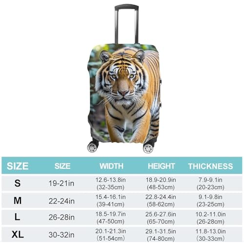Tiger Printed Luggage Cover Protector, Fits 18-32 Inch Luggage2