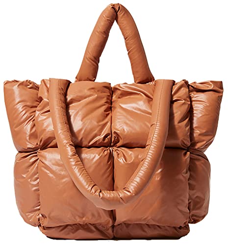 Image of Puffer Shoulder Bag for Women Mini Down Satchel Hobo Bag Quilted Tote Bag Chic Purses 2024