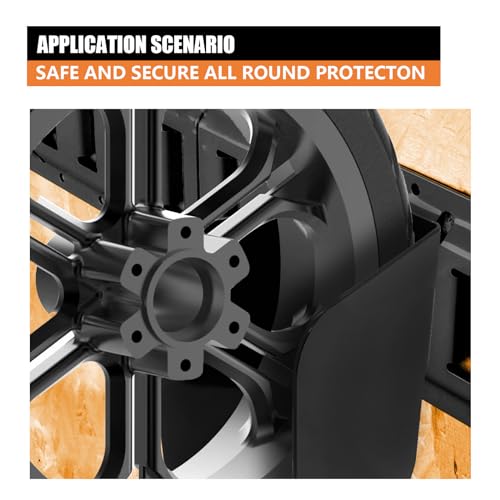 Image of 2Pack E-Track Wheel Chock for Motorcycle, E Track Dirt Bike Wheel Chocks, E-Track Accessories Hardware, Supports Tires up to 6 inch Wide Black