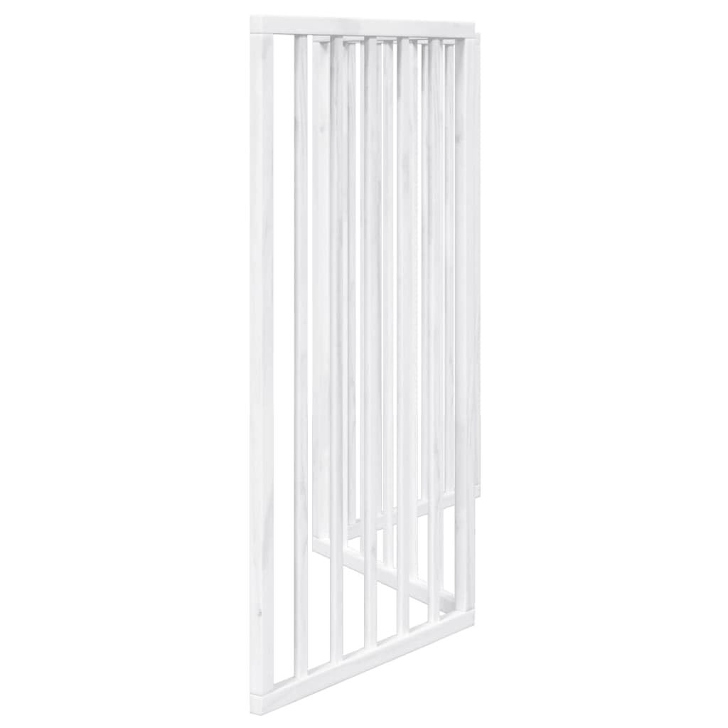 vidaXL Barrière pour chien pliable à 3 panneaux Blanc 150 cm Bois de peuplier