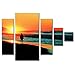 Sunrise Walking by Beata Czyzowska Young 5 Panel Art Set