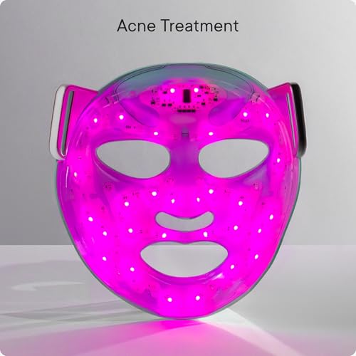 Image of Qure LED Light Therapy Mask for Face - FDA Cleared for Wrinkles & Acne Treatment with 3 Modes, 5 Facial Areas & 5 Lights: Red, Deep-Red, Blue, Amber & Infrared, 3-Min Daily, Eye-Protection, Smart App