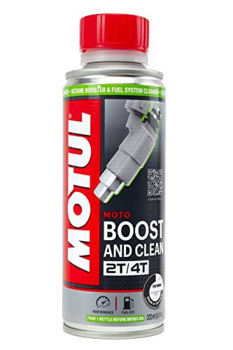 Motul - Aditivo Boost and Clean Moto (200ml) | Ação 2 em 1: limpa injetores/carburador e melhora a performance e potência da motocicleta