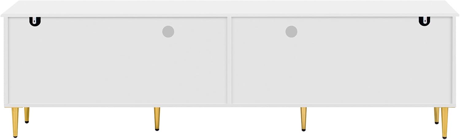 Back view of the Merax TV Stand showing cable management holes