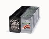 CONSERVAS SERRATS - Anchoas del Cantábrico en Aceite de Oliva - 12 Latas x 85g (Total: 1020g) - Maduradas en Salazón Tradicional - Limpieza Manual - Gourmet Premium