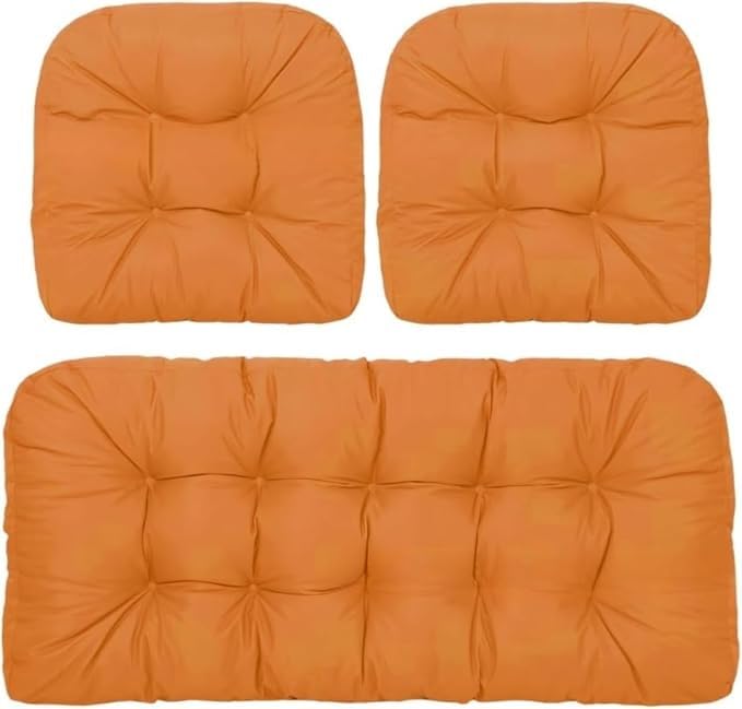 Coussins de Salon de Jardin Imperméables : Finis les Sièges Durs ! Confort 10cm Orange