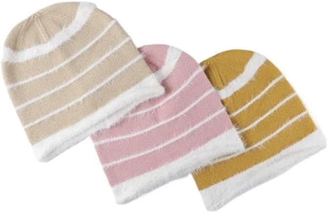 Women's Knitted Pile Cap Versatile for Winter Outdoor Travel Woolen Hats