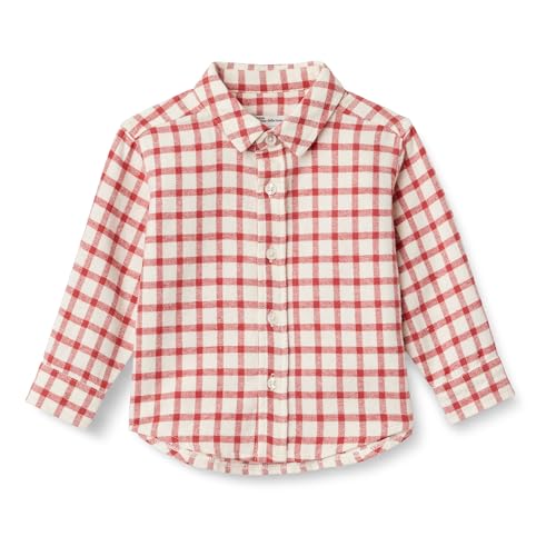 Image of Amazon Essentials x Sofia Grainge Toddlers and Baby Boys' Button Down Plaid Flannel Shirt