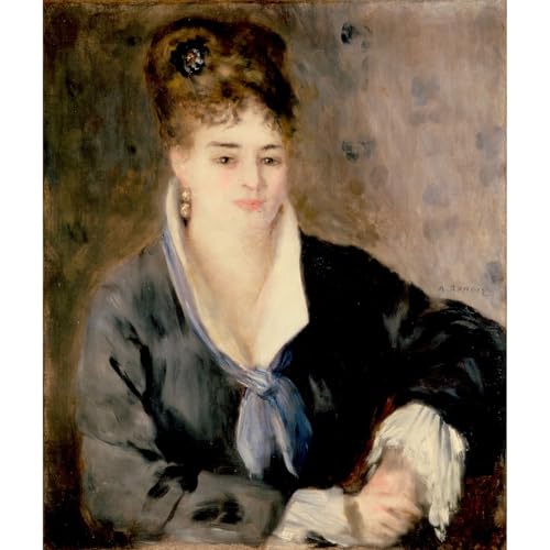 Affiche Renoir Femme en noir 76,2 x 101,6 cm : Créez une ambiance salon de thé parisien chez vous