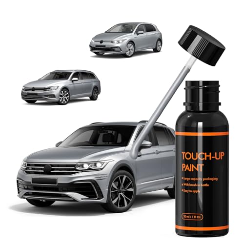 XTryfun LA7W Reflex Silver Touch Up Paint for Volkswagen, DIY Car Paint Scratch Repair Kit, Automotive Paints, Quick & Easy Fix Scratch Repair for Atlas/Jetta/Tiguan/GTI/Golf/Beetle/Polo/Passat