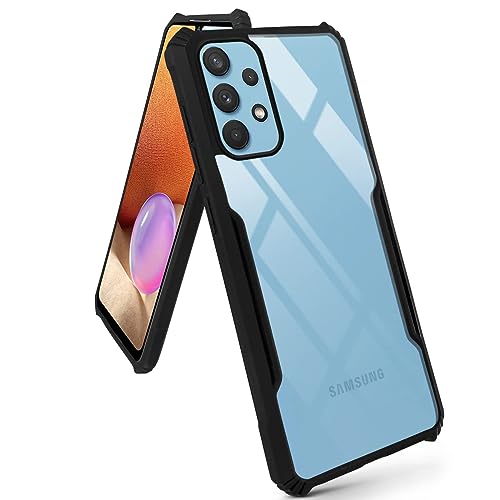 Image of Jkobi Back Cover Case for Samsung Galaxy A32 4G (Shockproof with Polycarbonate Clear Panel | Professional Black)