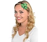Amscan St. Patrick's Day Green Shamrock Elastic Hairband | Party Accessory