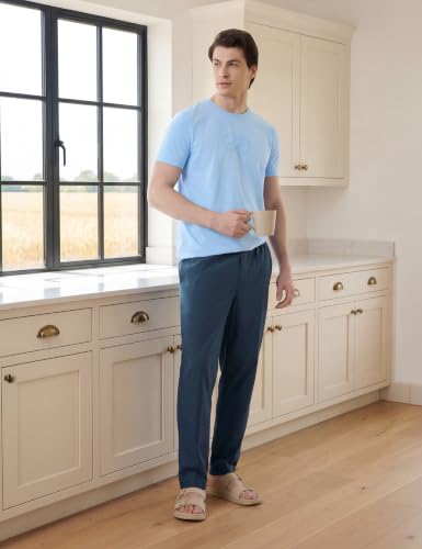 Image of Symbol Premium Men's 100% Cotton Super Soft Solid Pyjamas | Elasticated Waistband | Dual Side Pockets | Available in Plus Sizes